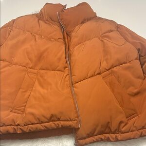 H&M Orange Puffer Jacket Size Medium